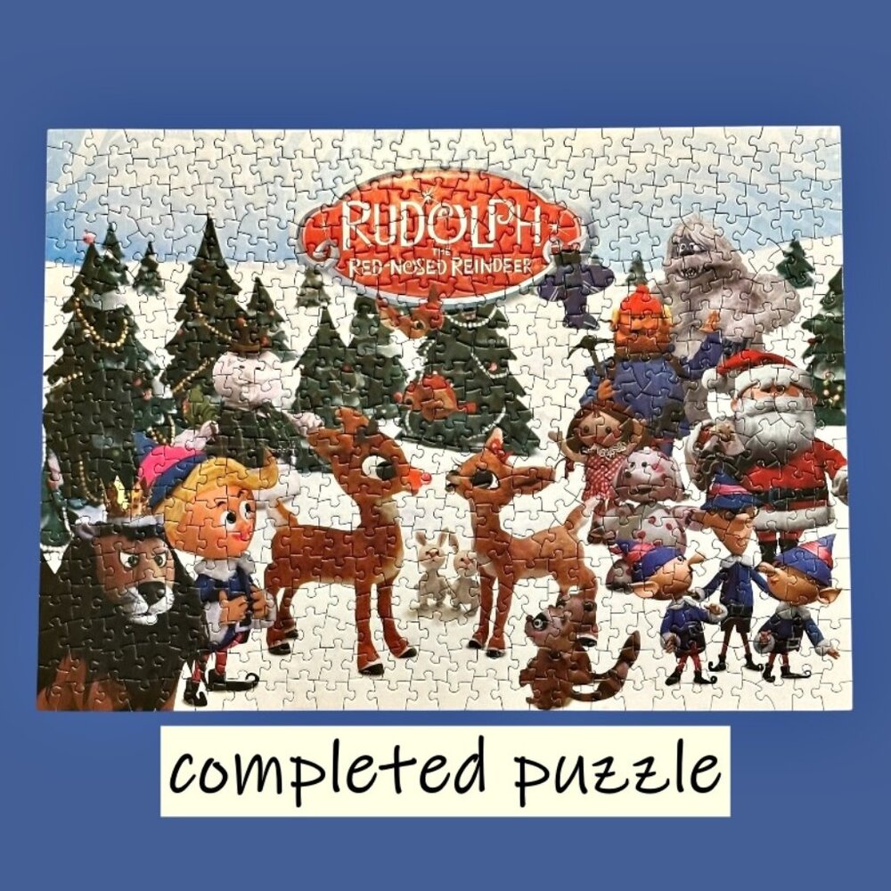 Aquarius Rudolph the Red Nosed Reindeer Jigsaw Puzzle 500 Piece 14 x 19 COMPLETE
